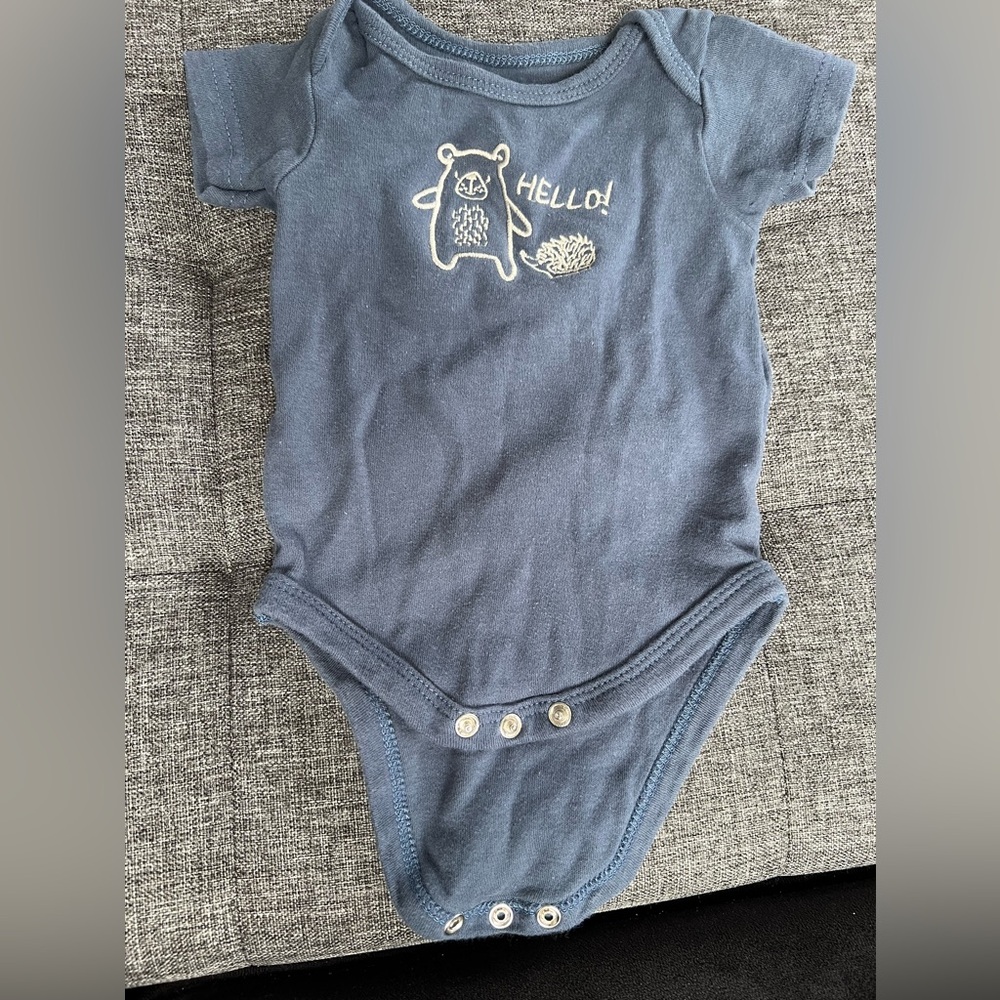 Blue Bear Print Onesie 3-6 M